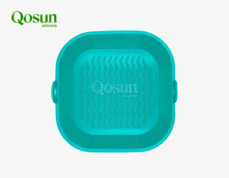 Foldable Mini Silicone Air Fryer Basket for Compact Kitchens